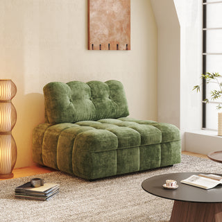 JASIWAY Modern Chenille Pull-Out Single Sofa Bed – Space-Saving Lounge & Guest Sleeper 35.43