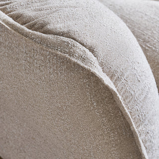 JASIWAY modern 3-seater fabric sofa with adjustable high-back headrests and deep-seated cloud cushions, featuring a low-profile minimalist design and ergonomic neck support with a high-end, contemporary aesthetic for luxury living rooms. -Close-up of armrest stitching detail