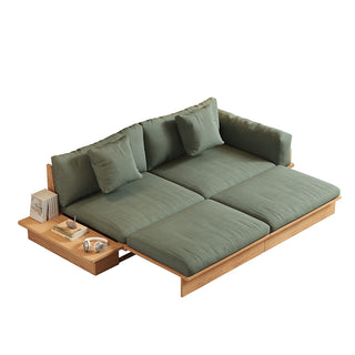 JASIWAY Modern Pull-Out Floor Sofa Bed with Reversible Armrests & Lift-Top Storage