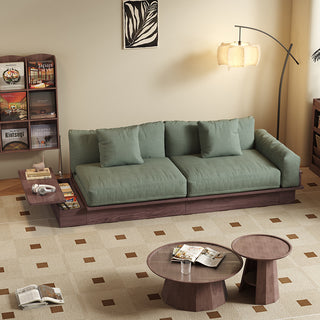 JASIWAY Modern Pull-Out Floor Sofa Bed with Reversible Armrests & Lift-Top Storage