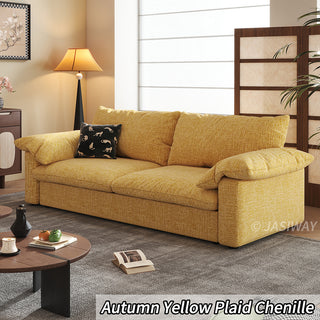 JASIWAY Modern Pull-Out Sleeper Sofa with Hidden Mattress for Compact Living