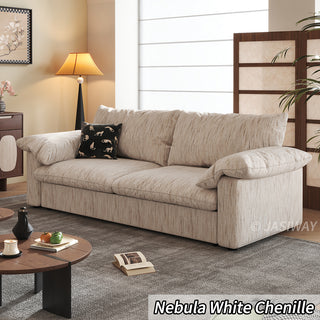 JASIWAY Modern Pull-Out Sleeper Sofa with Hidden Mattress for Compact Living