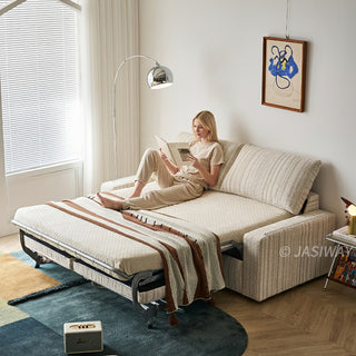 JASIWAY Modern Pull-Out Sleeper Sofa with Hidden Mattress for Compact Living