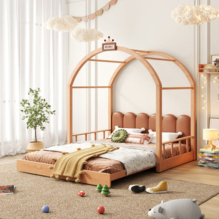 castle tent bed JASIWAY Extendable Solid Wood Kids Castle Bed with Canopy – Tent-Style – JASIWAY Furniture