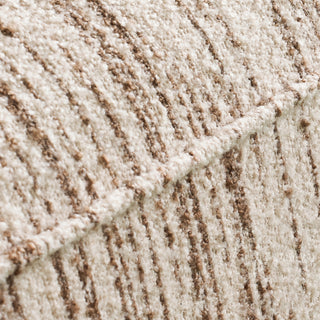 JASIWAY textured linen blend sofa, featuring a minimalist upholstery with a subtle linear weave, highlighting its plush, oversized bolsters and the architectural solid wood side panels, perfect for contemporary living rooms.-Close-up of fabric weave