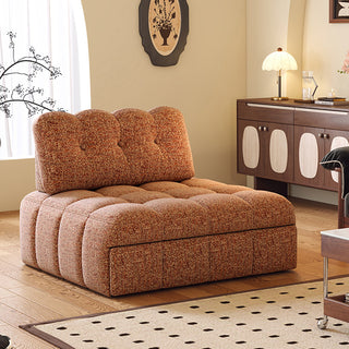 JASIWAY Modern Chenille Pull-Out Single Sofa Bed – Space-Saving Lounge & Guest Sleeper