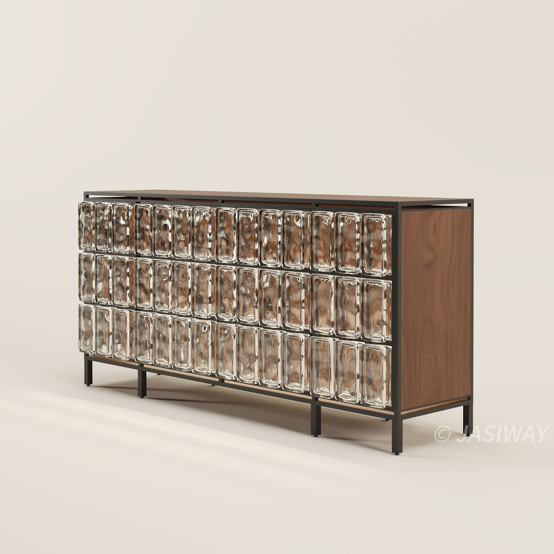 RINGCHEN Architectural Glass Block Sideboard