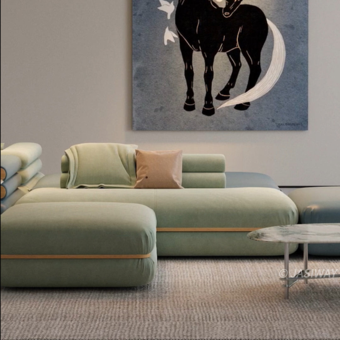 RINGCHEN Modern Modular Cloud Sofa with Deep Seat & Low Profile